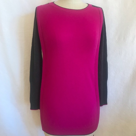 Mulberry and Charcoal tunic Cashmere sweater S/M - Picture 1 of 13